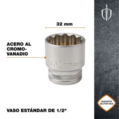 Douille simple standard Magnusson 1/2" 32 mm