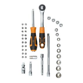 COFFRET CLE DOUILLE & EMBOUT 1/2 & 1/4 CR-V 10-32 94 PCS TOLSEN 15145