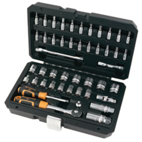 Coffret clé à cliquets 46 pièces 1/4'', jeu de douilles BC-ELEC.com