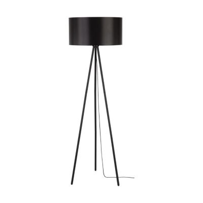 Dove Lampadaire 1xE27 Max.40W Métal Noir/Câble PVC Noir/Abat-jour en Tissu Noir
