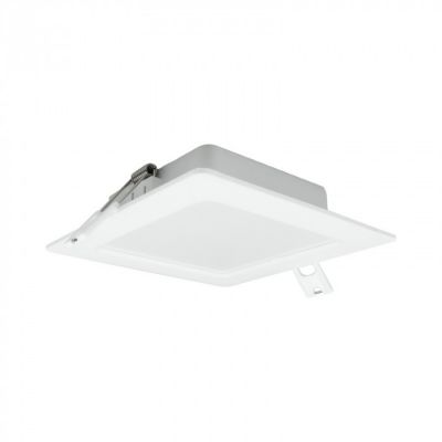 Downlight encastré carré blanc 12cm LED 6W 4000K Ecolight | Castorama