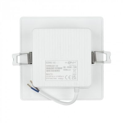 Downlight encastré carré blanc 12cm LED 6W 4000K Ecolight | Castorama
