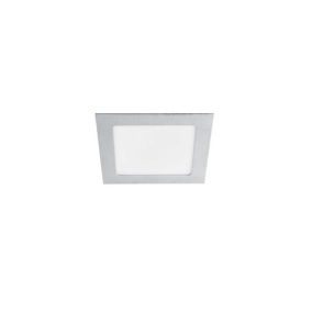 Downlight LED 12W étanche IP44 carré Argent - Blanc Naturel 4000K