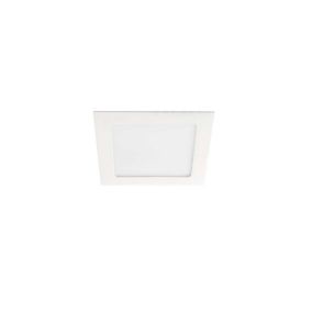 Downlight LED 12W étanche IP44 carré Blanc - Blanc Chaud 3000K