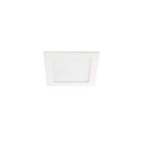 Downlight LED 12W étanche IP44 carré Blanc - Blanc Naturel 4000K