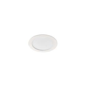 Downlight LED 12W étanche IP44 rond 169mm Blanc - Blanc Chaud 3000K