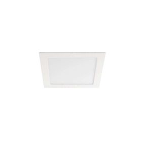 Downlight LED 18W étanche IP44 carré Blanc - Blanc Naturel 4000K