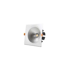 Downlight LED 20W carré Blanc - Blanc Naturel 4500K