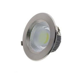 Downlight LED 20W rond 188mm Inox - Blanc du Jour 6000K