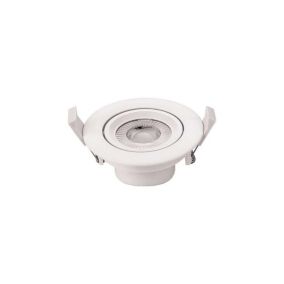 Downlight LED 5W rond 90mm Blanc - Blanc Chaud 2700K