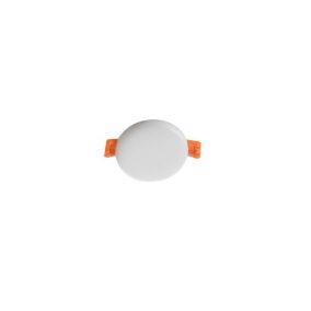 Downlight LED 6W rond 75mm Blanc - Blanc Chaud 3000K