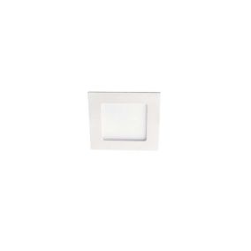 Downlight LED 6W étanche IP44 carré Blanc - Blanc Naturel 4000K