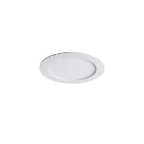 Downlight LED 6W étanche IP44 rond 120mm Blanc - Blanc Chaud 3000K