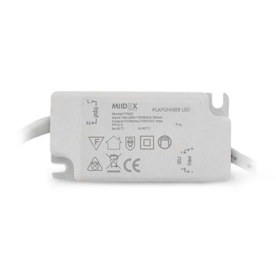 Downlight LED Carré 147x147mm 10W 4000K Blanc Encastrable