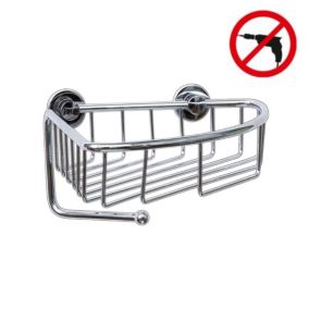 Draad Panier d'angle, aluminium chromé, pose facile sans perçage (40226-00000-00)