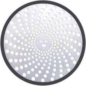 Drain de Douche en Acier Inoxydable Douche Drain AttrapeCheveux Filtre a Cheveux Filtre Vidange Argent12cm de diamètre