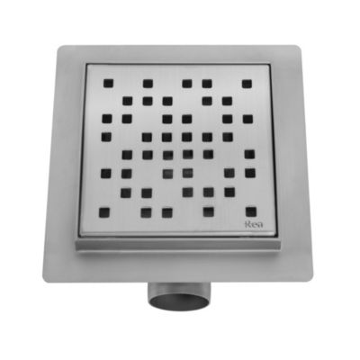 Drain Linéaire Rea Dots 12X12 Brush Steel