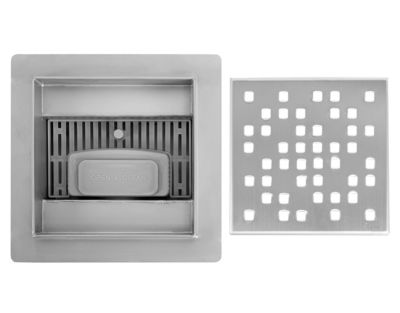 Drain Linéaire Rea Dots 12X12 Brush Steel