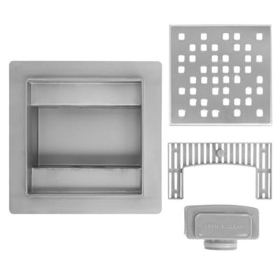 Drain Linéaire Rea Dots 12X12 Brush Steel