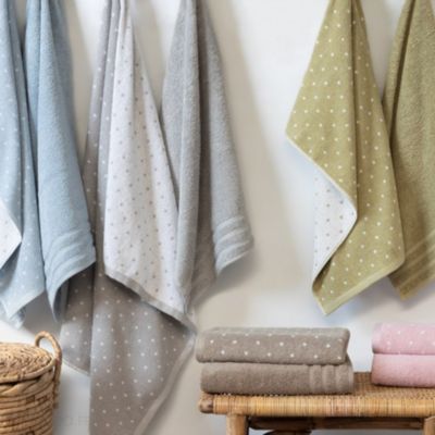 Drap de bain 100x150 cm collection EFFICIENT DOTS bleu capri | Castorama
