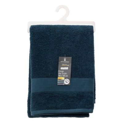 Drap de bain "Praia" 100x150cm bleu égéen - Atmosphera Créateur d'intérieur