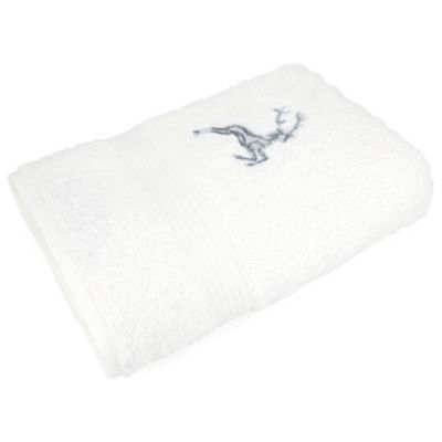 Drap de douche 70x130 cm HIRSH Blanc/Argent 600g/m2