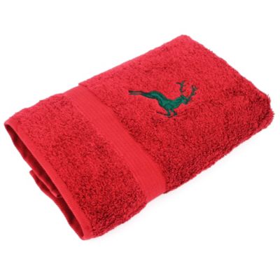 Drap de douche 70x130 cm HIRSH Bordeaux/Vert 600g/m2