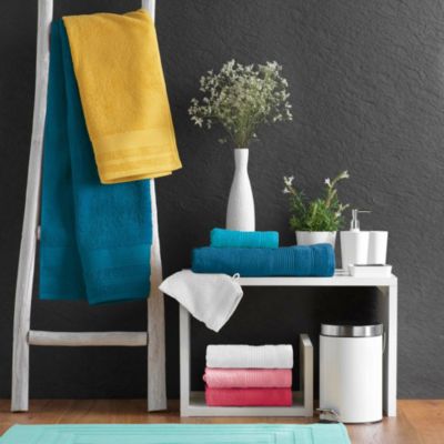 Lot De 2 Draps De Douche 70x130 Cm - 100% Coton, 450 G/m² - Bleu Turquoise - Ultra Absorbant Et Doux