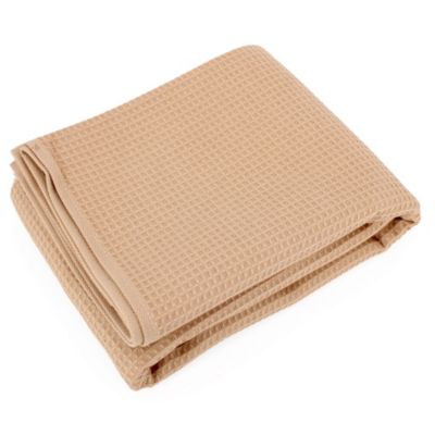 Drap de douche 70x140 cm nid d'abeille PURE WAFFLE 300 g/m² beige