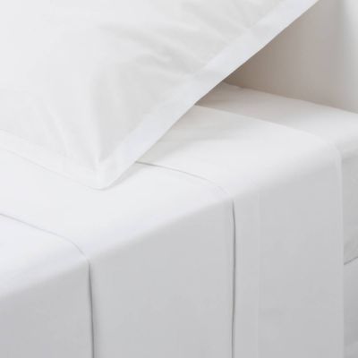 Drap en coton - blanc - 180x290 cm - Atmosphera