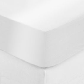 Drap house en satin (140x190 cm - Blanc)