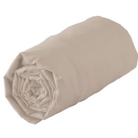 Drap housse 100% coton biologique - bonnet 30 cm (140x190 cm - Ficelle)