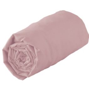 Drap housse 100% coton biologique - bonnet 30 cm (140x190 cm - Rose Blush)