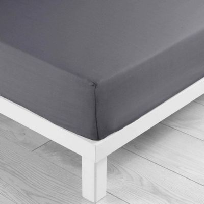 Drap housse 140 x 190 cm bonnet 30 cm Mmicrofibre Oscar Anthracite