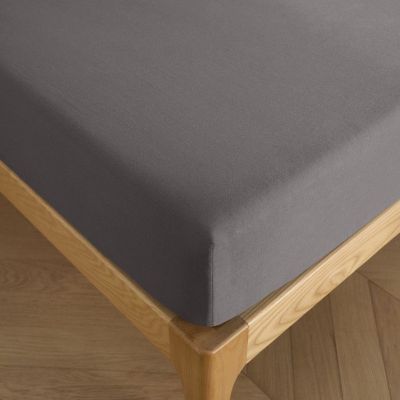Drap housse 180 x 200 cm bonnet 30 cm "Prémium" pour lit 2 places King Size - Prémium Ardoise