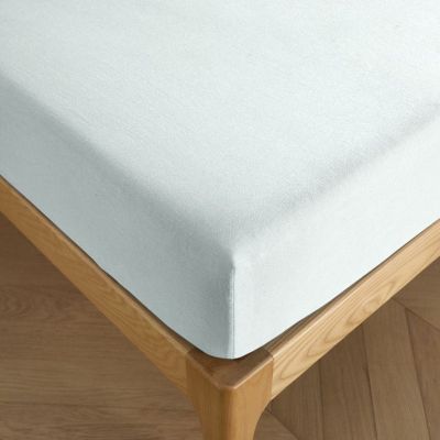Drap housse 180 x 200 cm bonnet 30 cm "Prémium" pour lit 2 places King Size - Prémium Menthe - Prémium Menthe -
