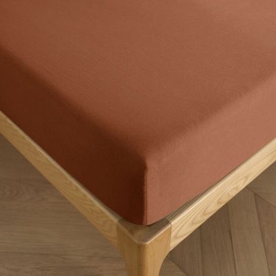 Drap housse 180 x 200 cm bonnet 30 cm "Prémium" pour lit 2 places King Size - Prémium Paprika - Prémium Paprika -