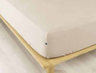 Drap housse 90 x 190 cm CANDICE Sable