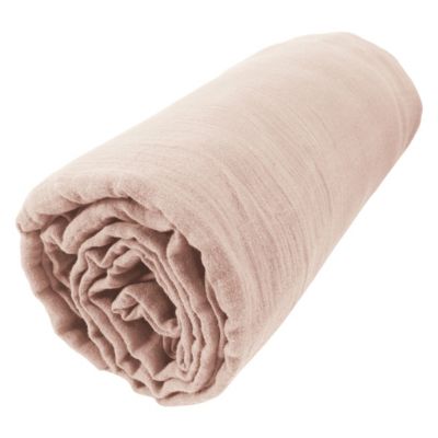 Drap housse 90 x 190 cm GAÏA Guimauve