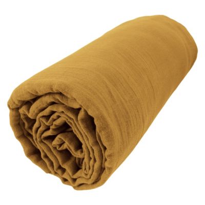 Drap housse 90 x 190 cm GAÏA Safran