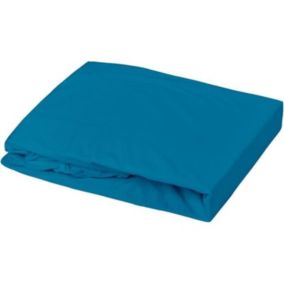 Drap housse + Alese Uni -oeko-Tex - Blanc/Canard - 60 x 120 cm