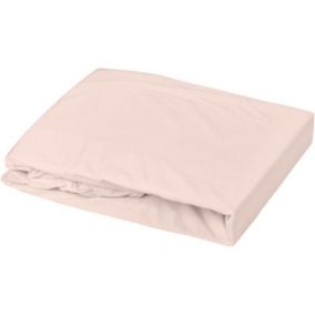 Drap housse + Alese Uni -oeko-Tex - Blanc/Nude - 60 x 120 cm