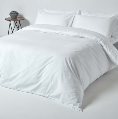 Drap-housse blanc 100% coton égyptien 200 fils 140 x 200 cm - HOMESCAPES