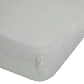 Drap housse en 100% lin (140x190 cm - Céladon)