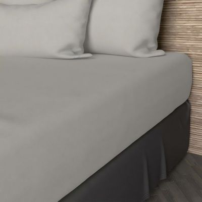 Drap housse en coton 57 fils 90x190 cm UNI lin, par Soleil d'ocre