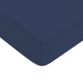 Drap housse en coton 57 fils uni bonnet 25cm 140x200cm