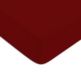 Drap housse en coton 57 fils uni bonnet 25cm 140x200cm