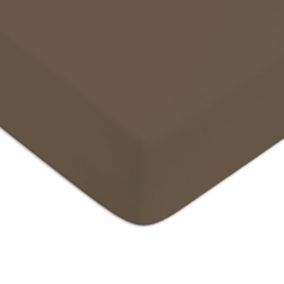 Drap housse en coton 57 fils uni bonnet 25cm 80x200cm