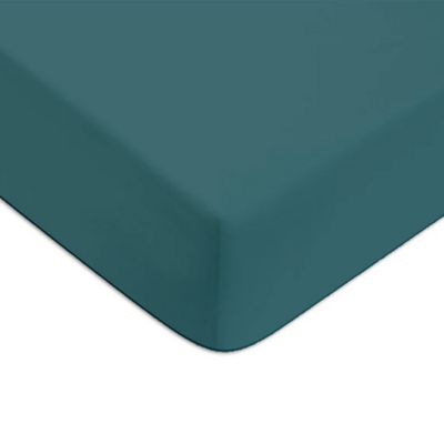 Drap housse en coton 57 fils uni bonnet 25cm 90x190cm