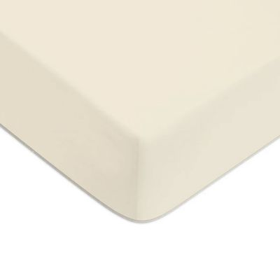 Drap housse en coton 57 fils uni bonnet 25cm 90x190cm